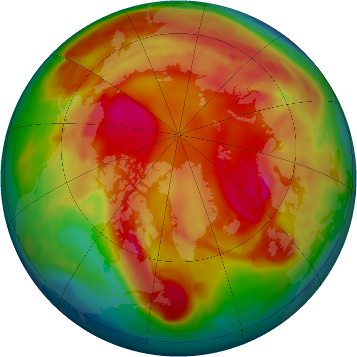 Arctic ozone map for 10 February 2009